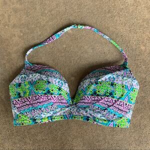 Victoria’s Secret 36D The Angel Convertible floral boho convertible bikini top